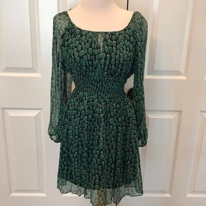 BCBG Green/Navy Dress, Size Small